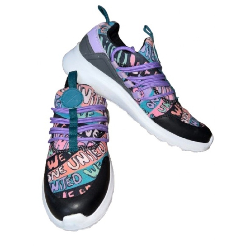 INKKAS "We Are One United"‎ Graphic Sneakers Colorful Comfort Shoes | Women's 8